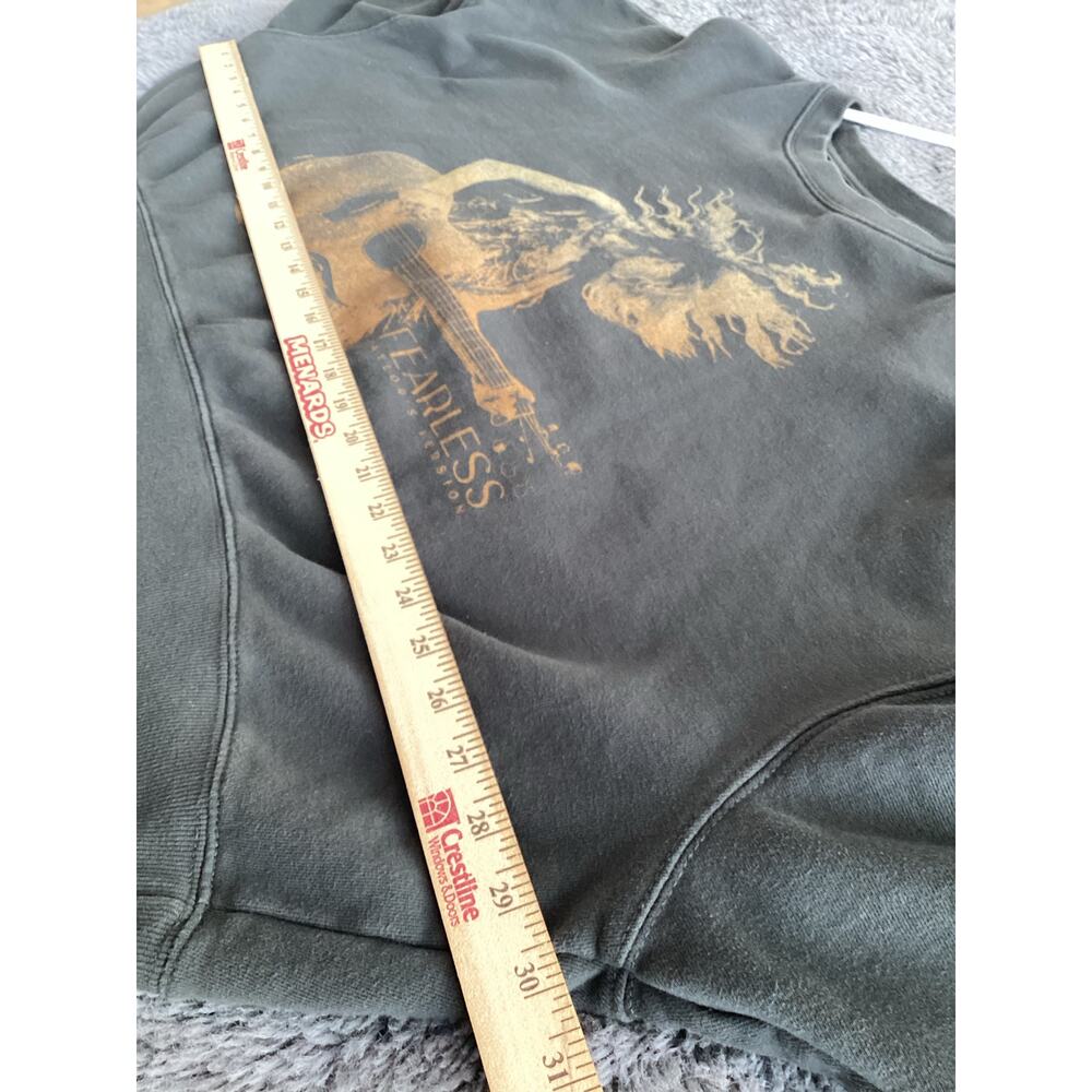 Taylor Swift Fearless Womens with You I'd Dance Boxy Pullover Sweatshirt Gray XL - Picture 8 of 9
